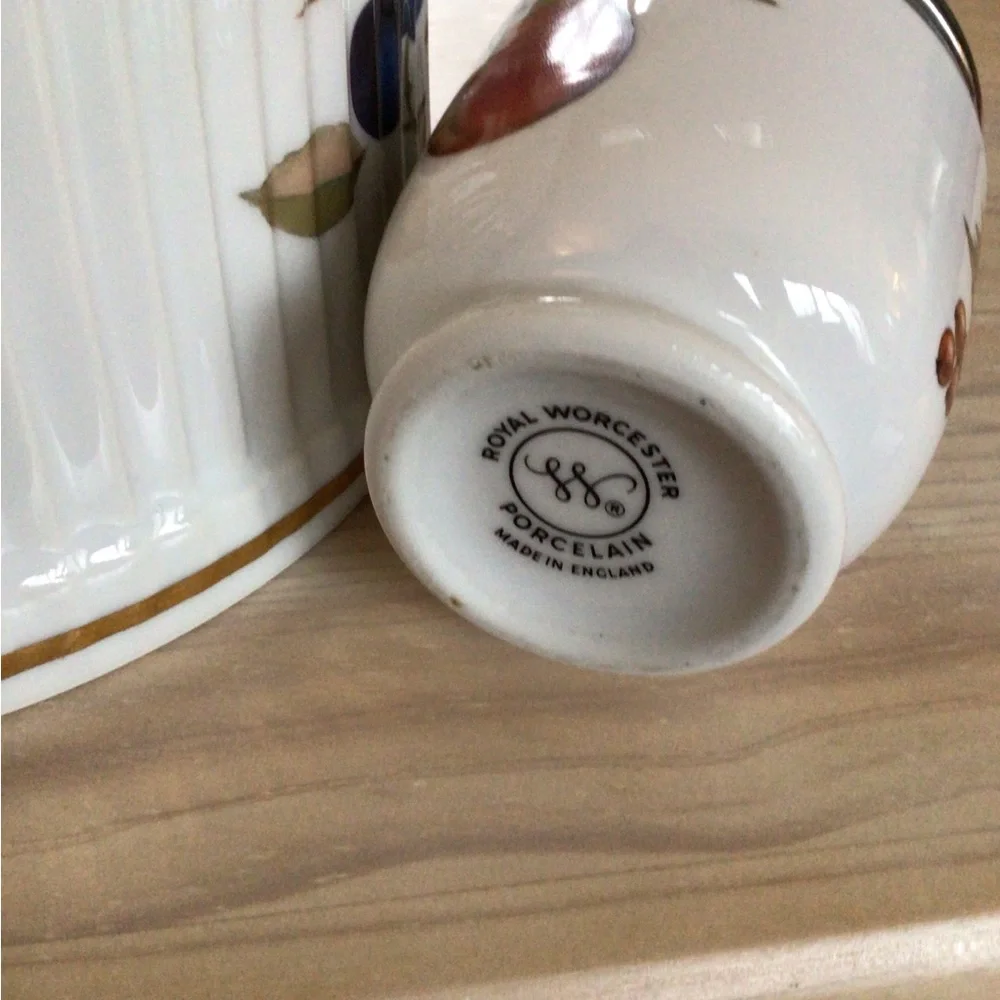 Royal Worcester Evesham Soufflé Dish Egg Coddlers Baking Porcelain Oven …